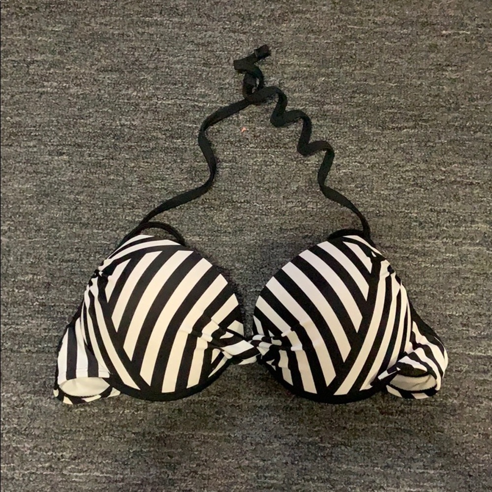 Push Up Stripe Bathing Suit Top